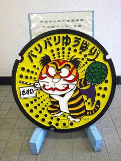 カラーマンホール蓋の写真