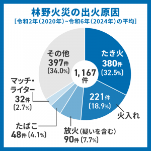 林野火災の出火原因の画像